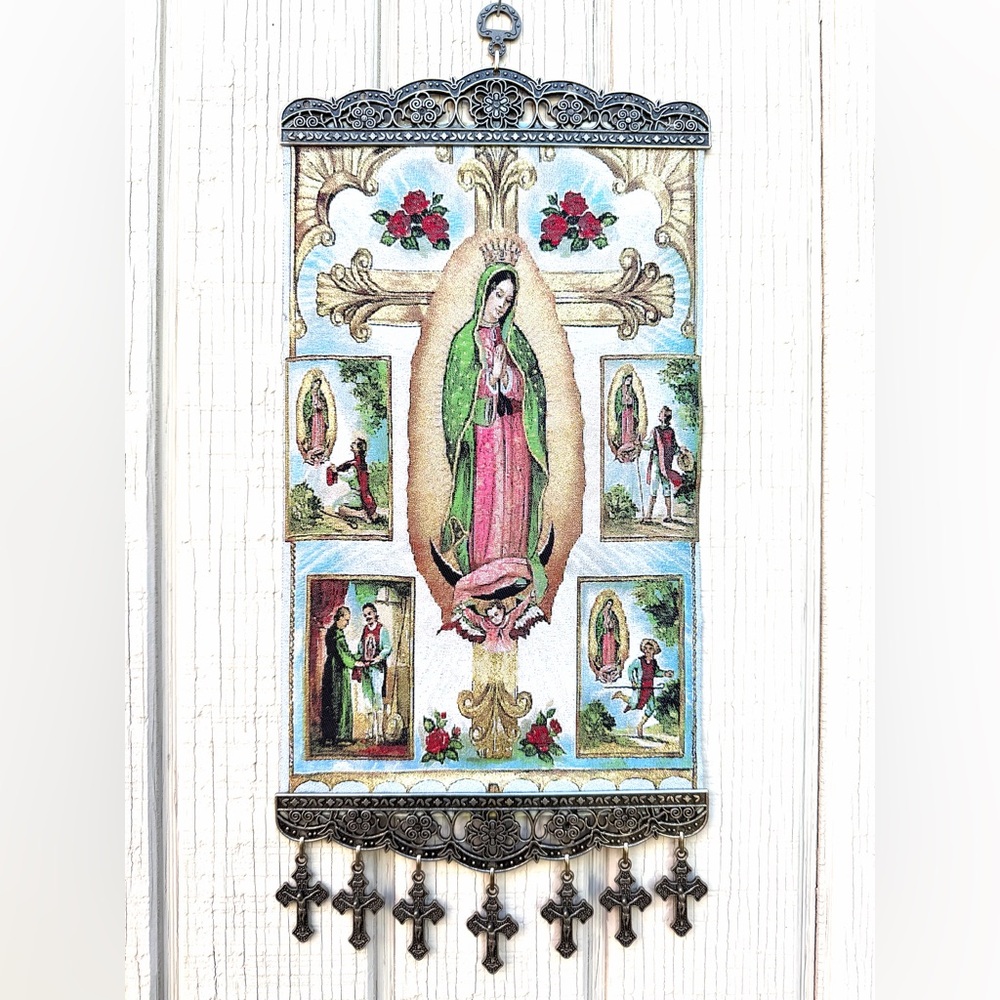 Our Lady of Guadalupe, Christian Icon Tapestry Wall Decor, New